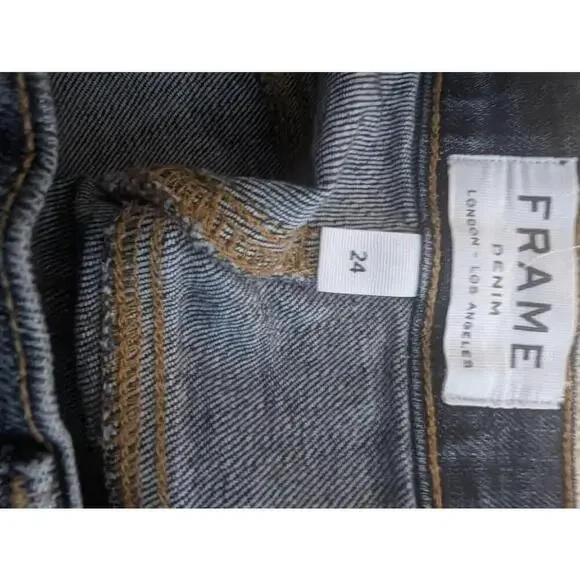 Women's Frame Denim Blue Distressed Skirt Size 24 - Picture 4 of 8